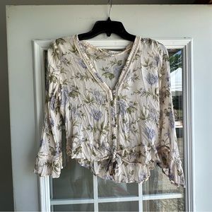 floral flowy boho top